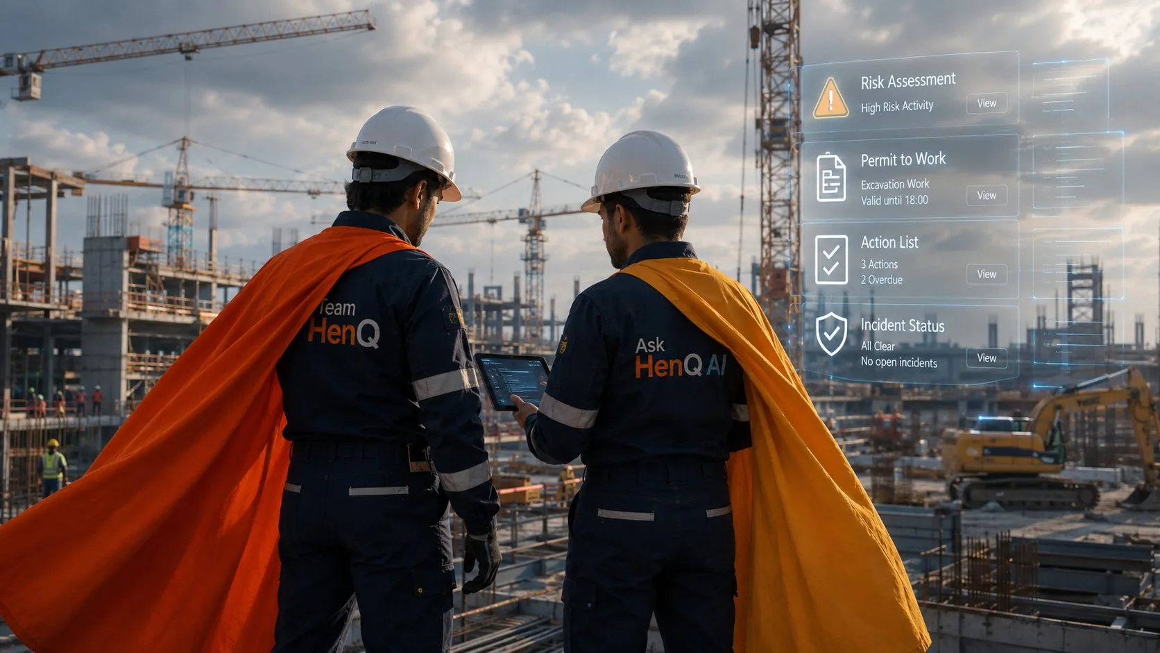 Ask HenQ AI-held samen met een Team HenQ-consultant